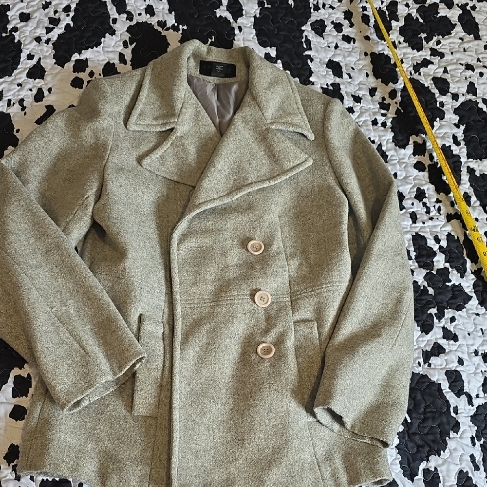 Express Light Gray Wool Blend Coat